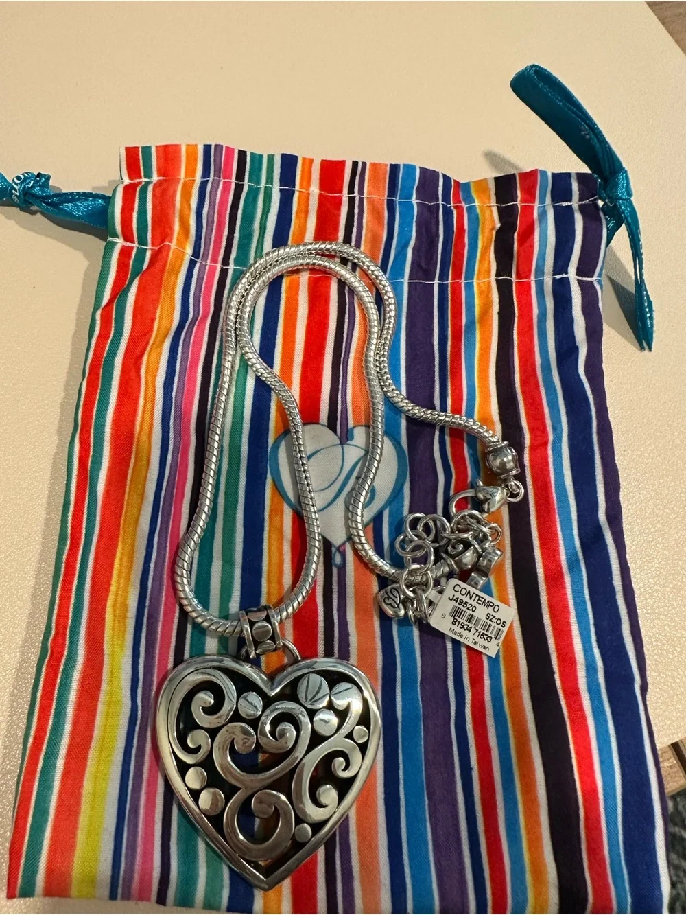Contempo Heart Locket Necklace - Silver Heart Pendant